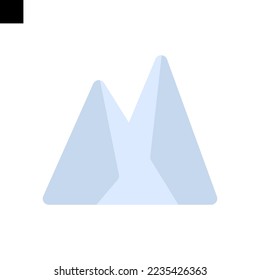 mountain icon flat style vector