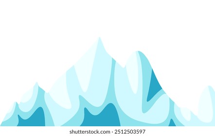 Mountain Icon. Flat style. Vector icon.