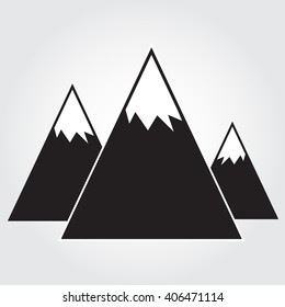 Mountain icon flat, Vector.