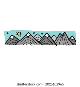 Mountain icon frame for your design