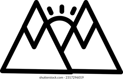 Mountain Icon: A graphical representation of a mountain or mountain