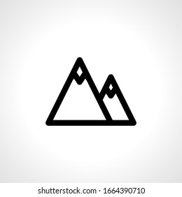 mountain icon hiking equipment outline
