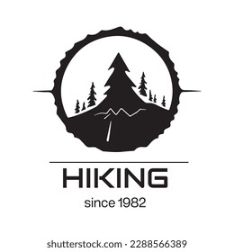 Mountain Icon. Hiking and Travel Company Emblem. Simple Vector Design Element. Vector illustration