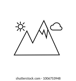 mountain icon illustration isolated vector sign symbol EPS