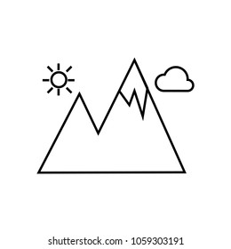 mountain icon illustration isolated vector sign symbol illustration EPS