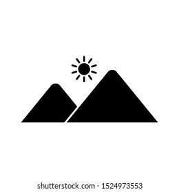 mountain icon illustration isolated vector sign symbol with blank background. vector illustration on white background.