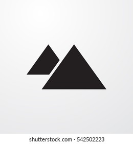mountain icon illustration isolated vector sign symbol