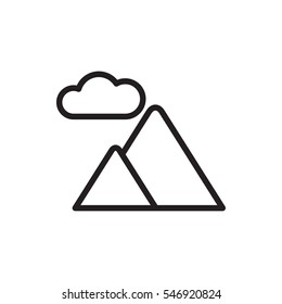 mountain icon illustration isolated vector sign symbol