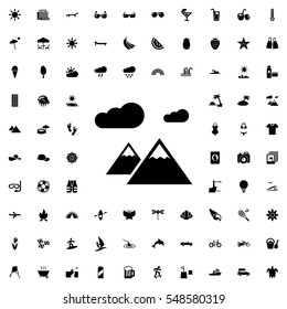mountain icon illustration isolated vector sign symbol