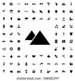 mountain icon illustration isolated vector sign symbol