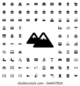 mountain icon illustration isolated vector sign symbol