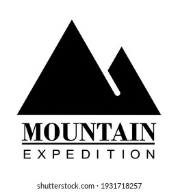 Mountain icon, illustration of a sign, vector symbol on white background.