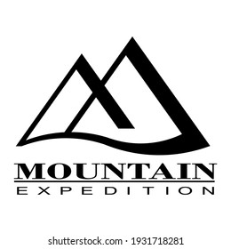 Icono de montaña, ilustración de un signo, símbolo vector sobre fondo blanco.