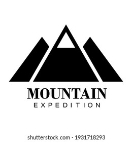 Mountain icon, illustration of a sign, vector symbol on white background.