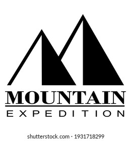 Icono de montaña, ilustración de un signo, símbolo vector sobre fondo blanco.