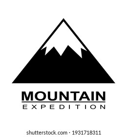 Mountain icon, illustration of a sign, vector symbol on white background.