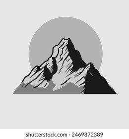 Icono de la montaña Ilustración Vector Gráfico