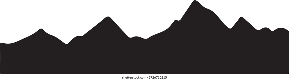 Mountain icon image of silhouette.