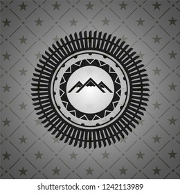 mountain icon inside retro style black emblem