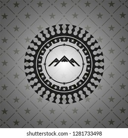mountain icon inside retro style black emblem
