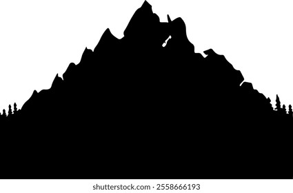 mountain icon isolated on white background