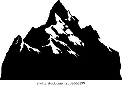 mountain icon isolated on white background