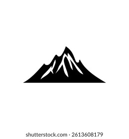 Mountain icon isolated on white background.