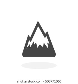 Mountain icon isolated on white background. Mountain vector logo. Flat design style. Modern vector pictogram for web graphics - stock vector