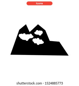 Mountain icon isolated sign symbol vector illustration - high quality black style vector icons
