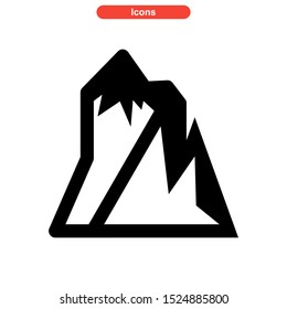 Mountain icon isolated sign symbol vector illustration - high quality black style vector icons
