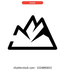 Mountain icon isolated sign symbol vector illustration - high quality black style vector icons
