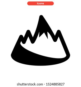 Mountain icon isolated sign symbol vector illustration - high quality black style vector icons
