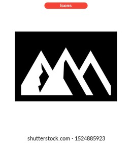 Mountain icon isolated sign symbol vector illustration - high quality black style vector icons
