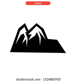 Mountain icon isolated sign symbol vector illustration - high quality black style vector icons
