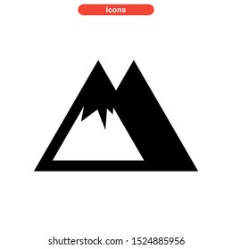 Mountain icon isolated sign symbol vector illustration - high quality black style vector icons
