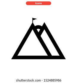 Mountain icon isolated sign symbol vector illustration - high quality black style vector icons
