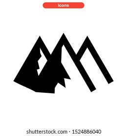 Mountain icon isolated sign symbol vector illustration - high quality black style vector icons
