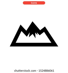 Mountain icon isolated sign symbol vector illustration - high quality black style vector icons
