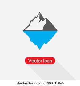 Mountain Icon With Lake Icon Vector Illustration Eps10