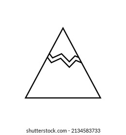 Mountain icon in line style