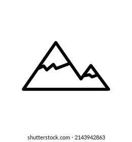 Mountain icon. line icon style. simple design editable. Simple symbol illustration. Design template vector