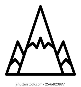 Bergsymbol Linienstil transparent