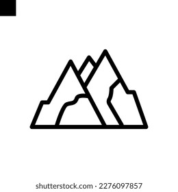mountain icon line style vector