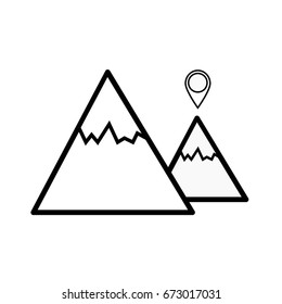 mountain icon and location pin