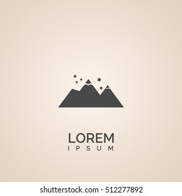 mountain icon. mountain logo