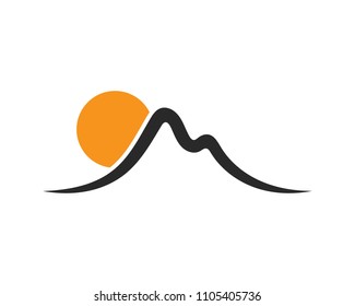 Mountain icon  Logo Business Template Vector