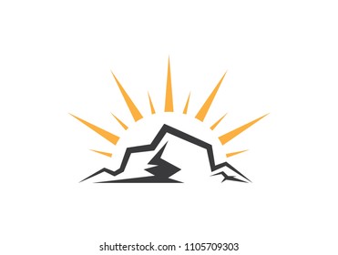 Mountain icon  Logo Business Template Vector