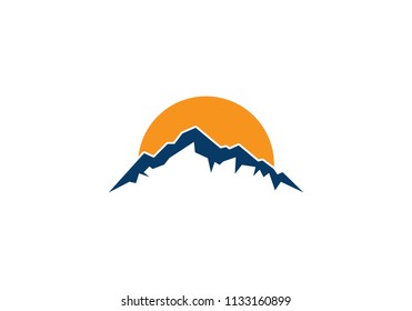 Mountain icon Logo Business Template Vector