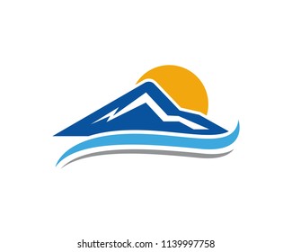 Mountain icon Logo Business Template Vector