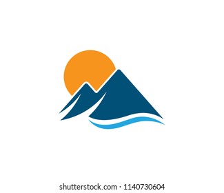 Mountain icon  Logo Business Template Vector